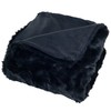 Hastings Home Hastings Home Luxury Long Haired Faux Fur Throw - Black 466400PLR